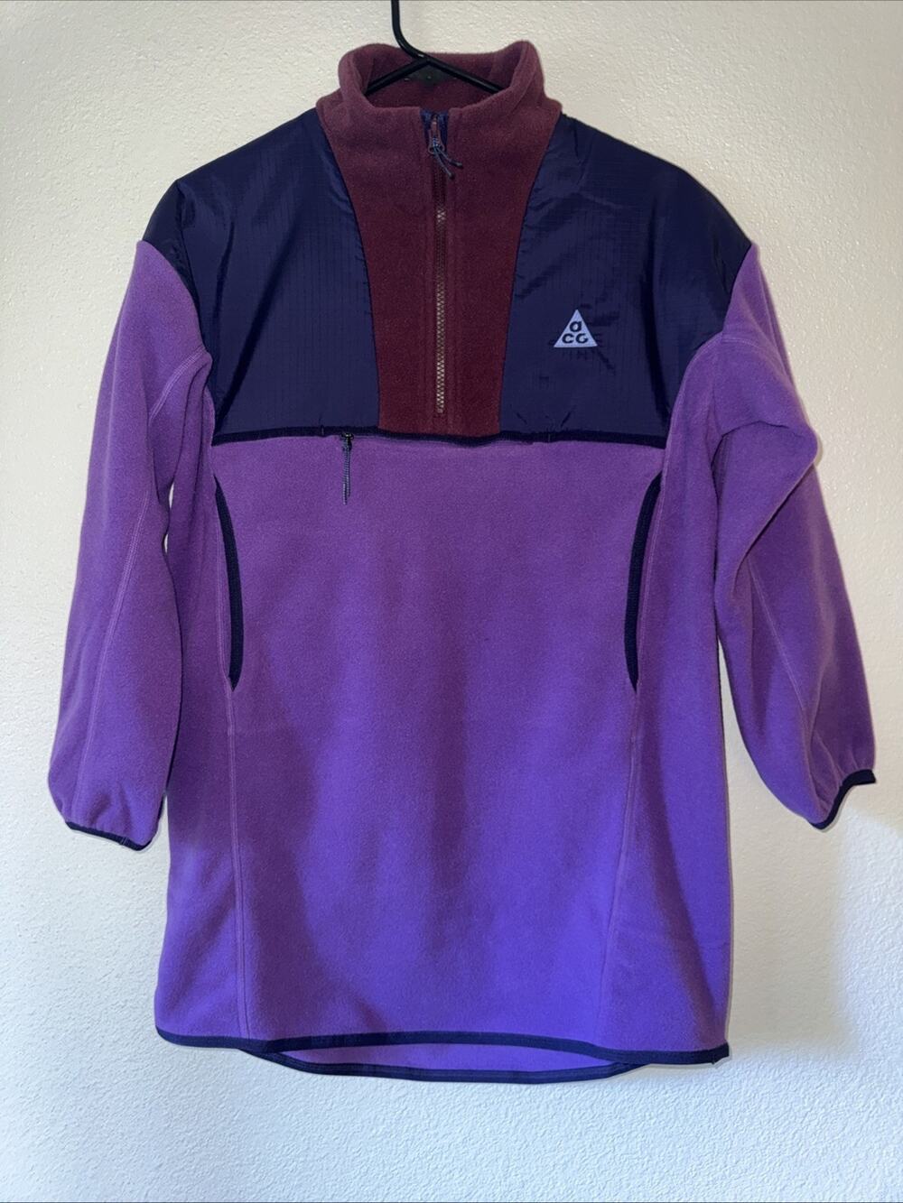 Nike ACG 1/4 zip Purple fleece jacket Unisex Kids Large Polartec NWT $100